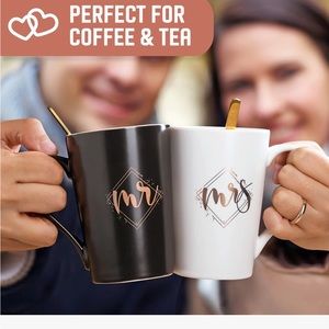 Mr and Mrs coffee cup gift set